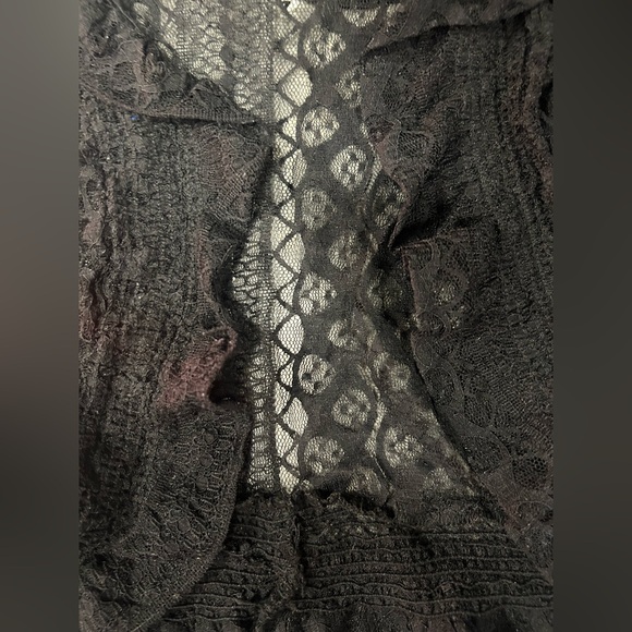 1X long lace black dress + black cape lace bolero type crop jacket goth CURRENT - Picture 7 of 16